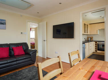 The lounge at cairngorm apartment, self catering accommodation in Aviemore